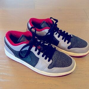 Size 10 men’s Air Jordan 1 Retro Low Cement Grey Black sneakers